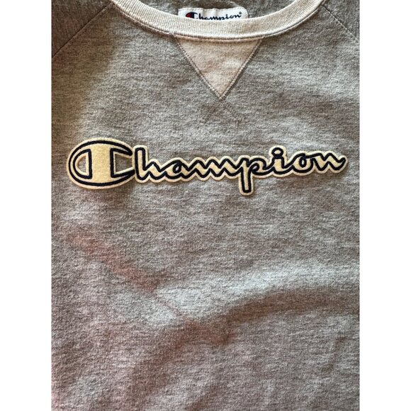 Champion Gray Womens Sweatshirt L Crewneck Pullover Cotton/Polyester - Picture 3 of 8